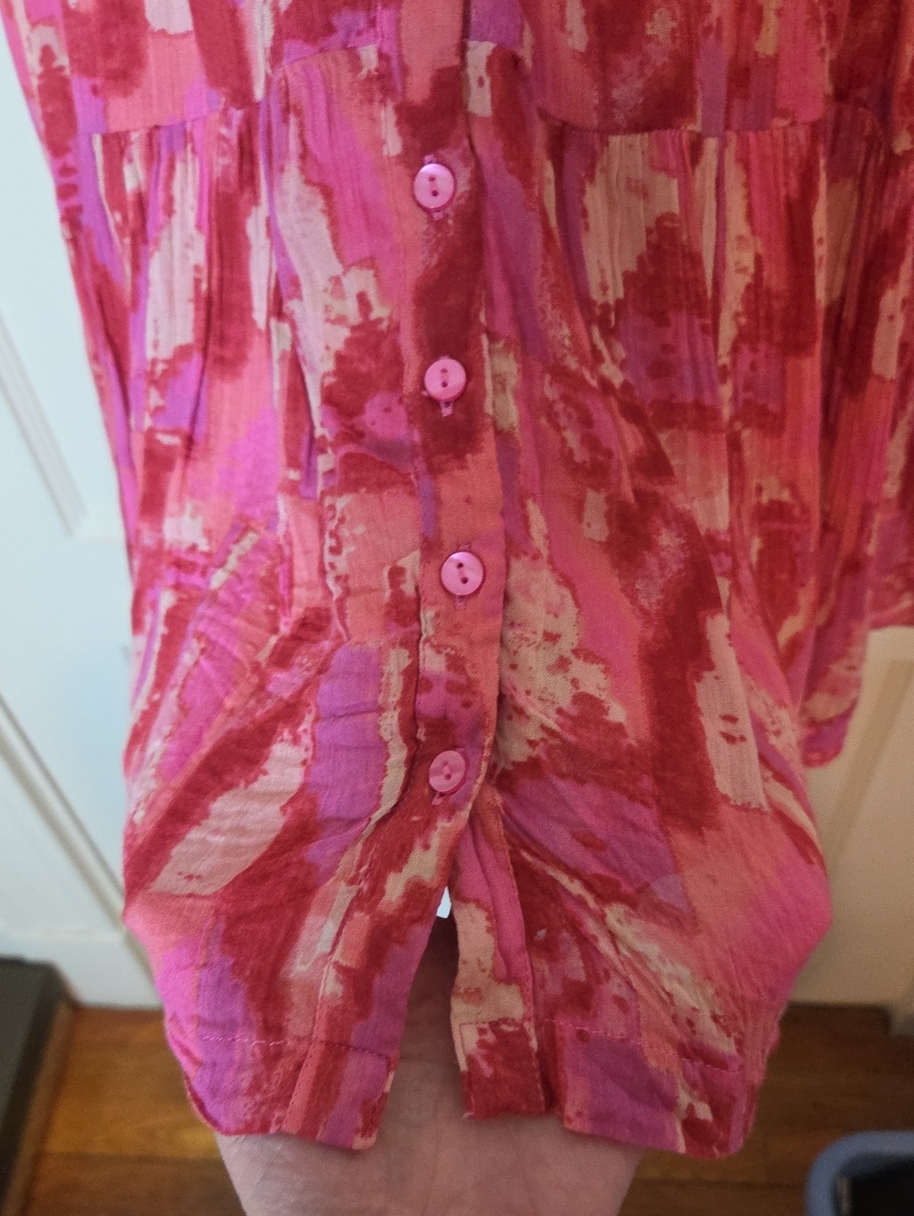 BA&SH Women's Talita Pink Printed Mini Dress Size Medium - Picture 11 of 16